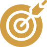 Bullseye symbol with arrow in center